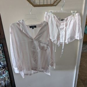 Sam Edelman satin striped pajama set
